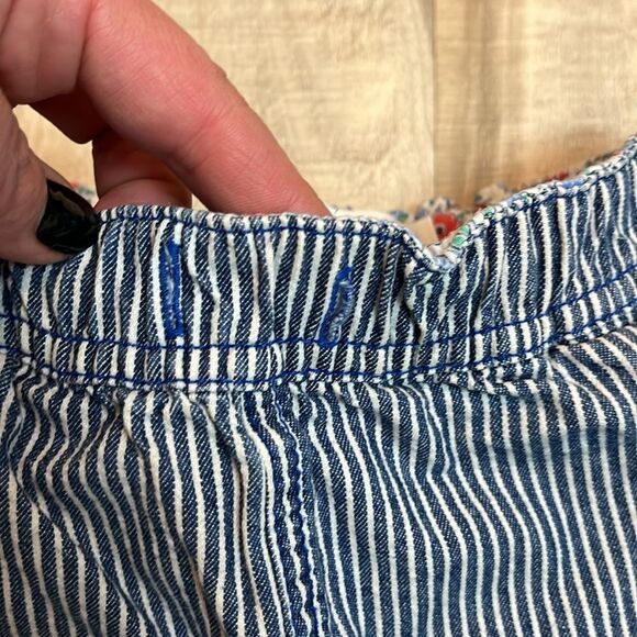 Mini Boden railroad stripe heart pocket elastic waist jeans size 6 - Picture 4 of 8